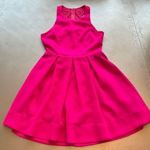 Lulu’s hot pink cutout back dress